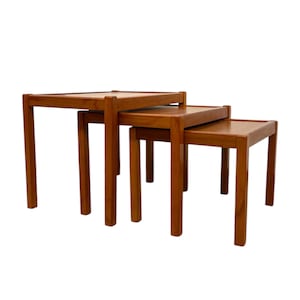 Free shipping within continental US - Vintage Danish Mid Century Modern Teak Nesting Tables