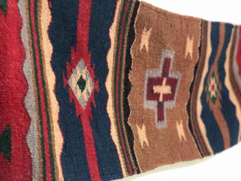 Vintage Handwoven textile wall decor rug image 3