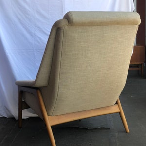 Free Shipping Within US Vintage Mid Century Modern Sofa Lounge Chair by Folke Ohlsson for Dux Newly Upholstered image 3