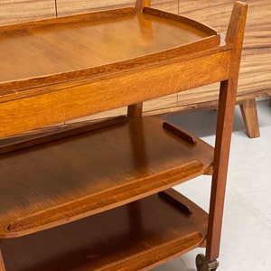 Free Shipping Within Continental US Vintage Mid Century Modern3 Tiered Cart in the Style of Hundevad. UK Import image 5