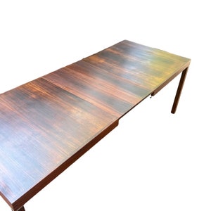 Free Shipping Within Continental US Vintage Danish Mid Century Modern Rosewood Dining Table Parsons with Extension Leaf. image 4