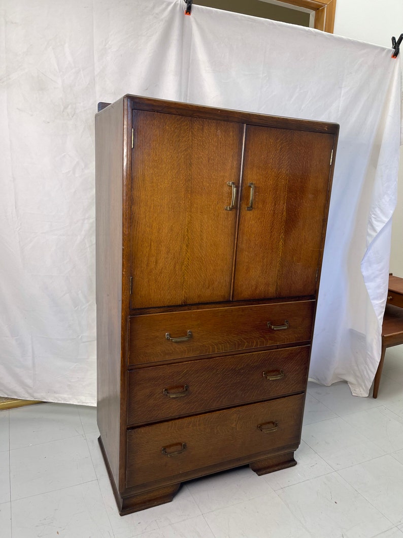 Free and Insured Shippig Within US Vintage Retro Dovetail Drawers Cabinet Storage Dresser Armoire image 3