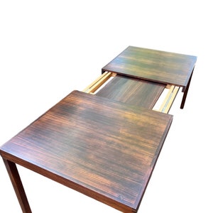 Free Shipping Within Continental US Vintage Danish Mid Century Modern Rosewood Dining Table Parsons with Extension Leaf. image 7