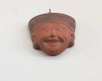 Vintage mid century modern ceramic face