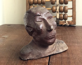 Vintage mid century modern handmade bust