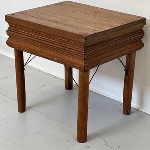 Free Shipping Within Continental US Vintage Mission Style Accent Table with Storage image 6