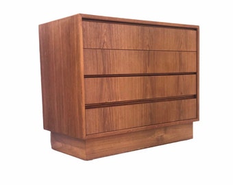 Free and Insured Shipping Within US - Vintage Danish Teak Dresser Cabinet Storage Drawers