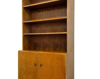 Free shipping within continental US - Vintage Mid Century Modern Belgian Bookcase Cabinet with Adjustable Shelves