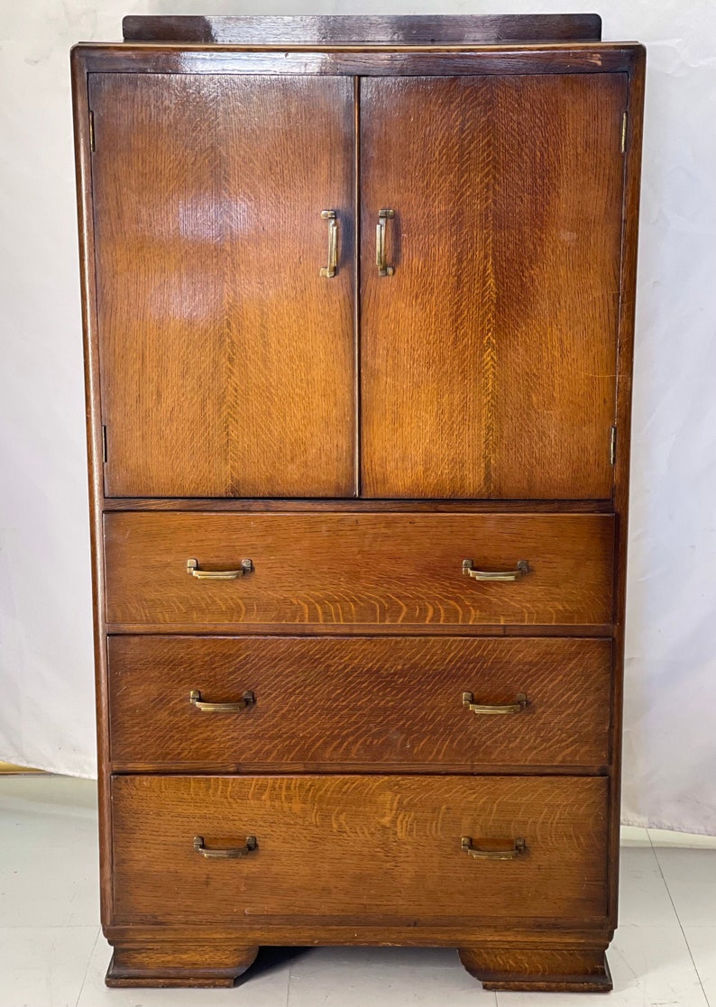 Free and Insured Shippig Within US Vintage Retro Dovetail Drawers Cabinet Storage Dresser Armoire image 2