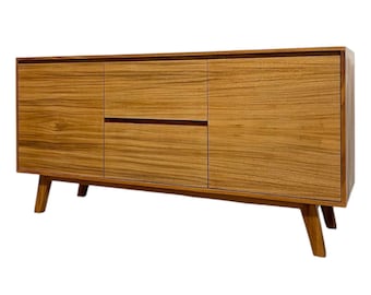 Free shipping within continental US - Mid Century Modern Style Credenza 2 Door 2 Drawer TV Cabinet