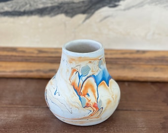 Vintage Nemadji Pottery Vase mcm home décor antique mid century decorative pot flower vase