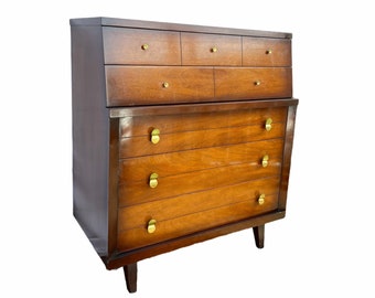 Free Shipping Within US - Vintage Mid Century Modern Huntley Furniture Dresser Cabinet Storage Drawers