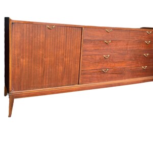 Free Shipping Within Continental US Vintage Mid Century Modern 12 Drawer Dresser Dovetail Drawers image 2