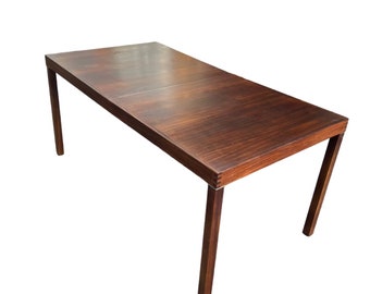 Free Shipping Within Continental US - Vintage Danish Mid Century Modern Rosewood Dining Table Parsons with Extension Leaf.