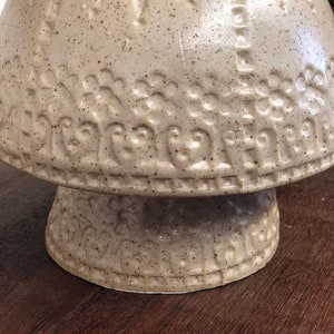 Vintage Mid Century Modern Retro Floral Bud Vase Mushroom Incense Studio Pottery image 2