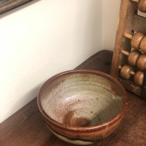 Vintage MCM Handmade Neutral Colored Studio Pottery Dish mid Century modern retro deco boho handmade ceramics image 3