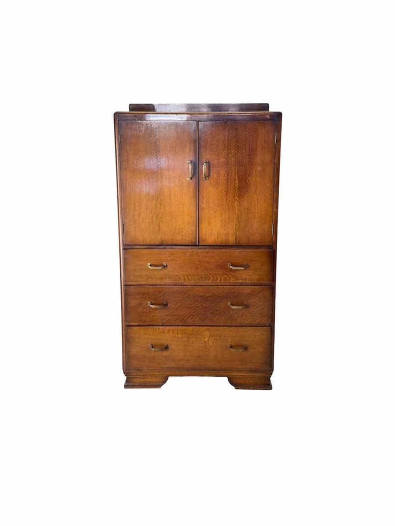 Free and Insured Shippig Within US Vintage Retro Dovetail Drawers Cabinet Storage Dresser Armoire image 1