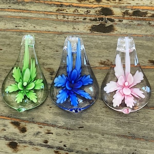 Glass Pen Rest: Floral Desk Accessory, Dip Pen Holder