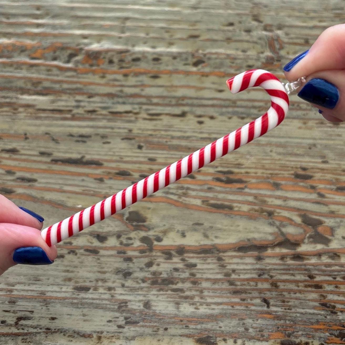 ランプワークガラスオーナメント、キャンディケイン、4インチ - Etsy 日本