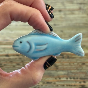 Ceramic Glass Fish, Pen Rest or Chopstick Holder