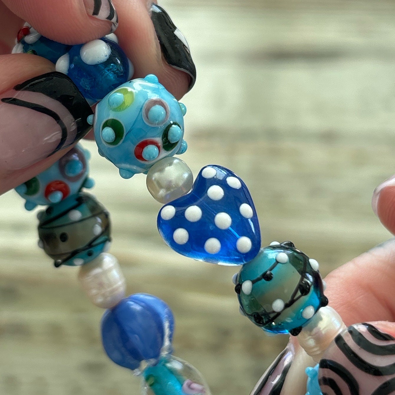 80 Perline Di Vetro Lampwork 8mm – Miste Colorate Per Creazione Gioielli Fai Da Te