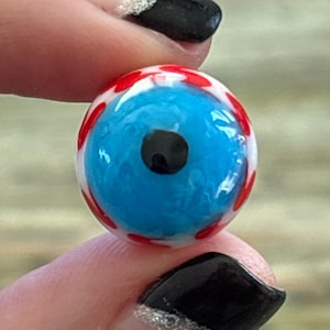 Lampwork Glass Eye Marbles, 16mm