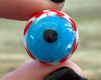 Lampwork Glasögonkulor, 16 mm