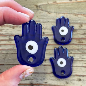 Colgante de ojo malvado de Hamsa hecho a mano, talismán