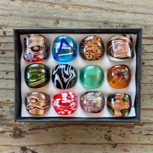 Anéis de vidro Lampwork, estilo infinito de cores misturadas, tamanhos mistos