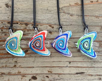 Lampwork Glass Fish Necklace