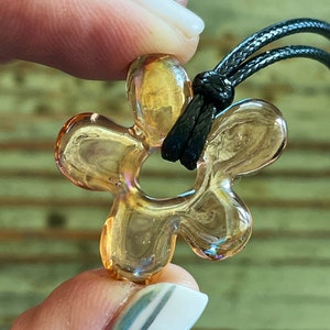 Collar de flores de cristal: regalo perfecto, collar de la amistad, colores iridiscentes