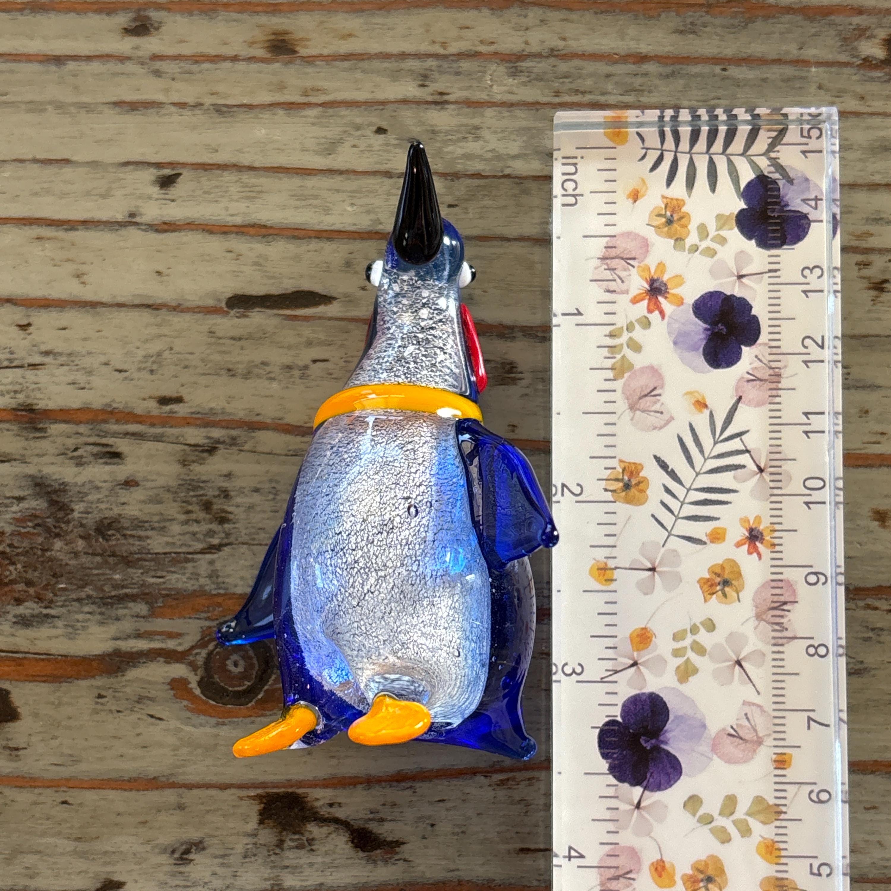 ランプワークガラスペンギン、大型ペンギンディスプレイ、装飾、置物