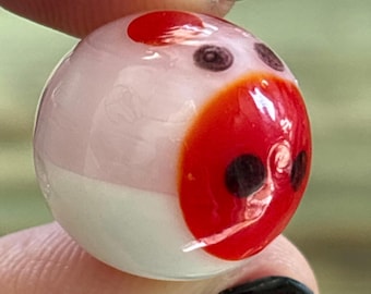 Lampwork Glass Pig Marbles, 16mm
