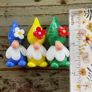 Gnomos de jardín de cristal, gnomos de cristal de Murano de 40 mm imagen 10