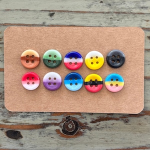 Lampwork Buttons, Glass .5” Colorful Buttons
