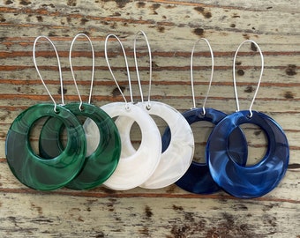 Disc Pendant Earrings! Great Price, Super Lightweight Teen Gift, 8 Colors Available