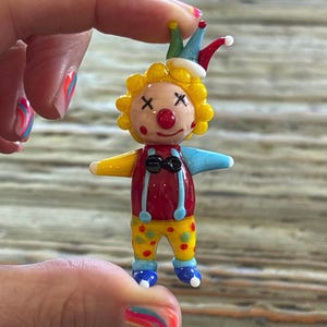 Lampwork Glass Clown Display, Decoration, Figurine