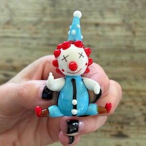 Lampwork Glass Clown Display, Decoration, Figurine