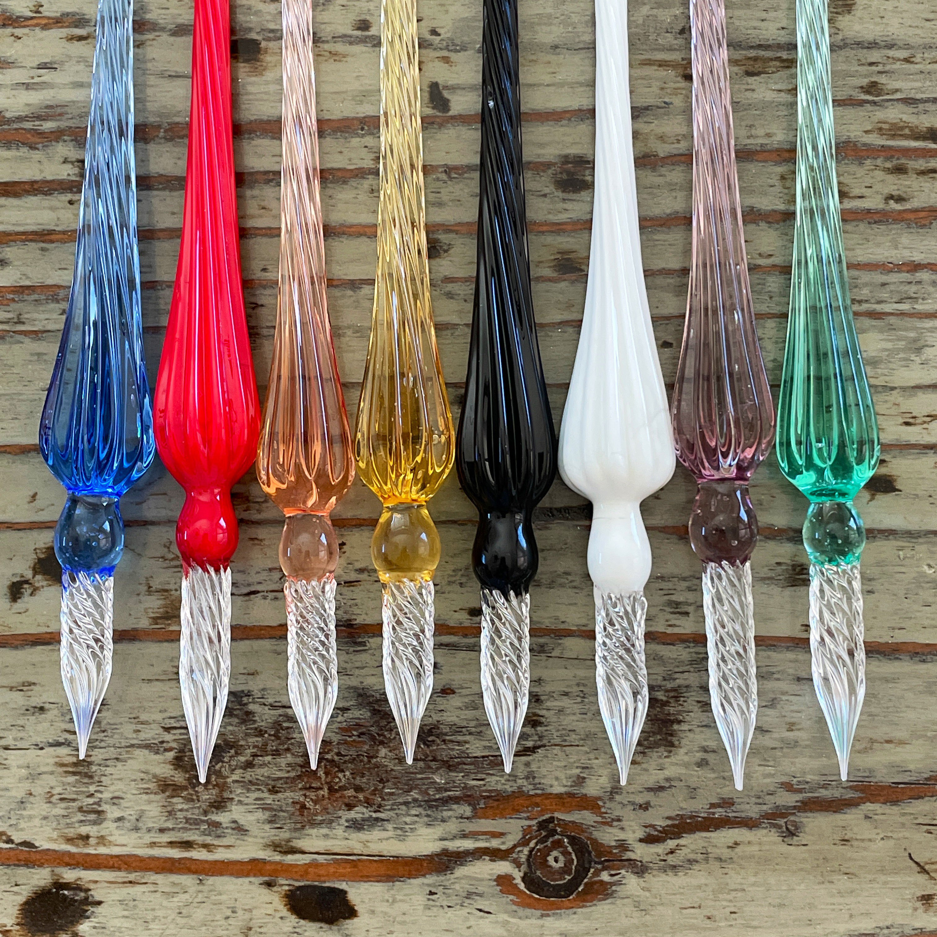 GLASS PEN, Murano Glass Pen, Italian Glass Pen, Dip Pen, Writing Set