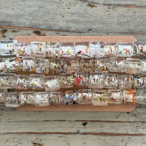 Lampwork White Cube geformt, 12 mm Glas Confetti Stränge
