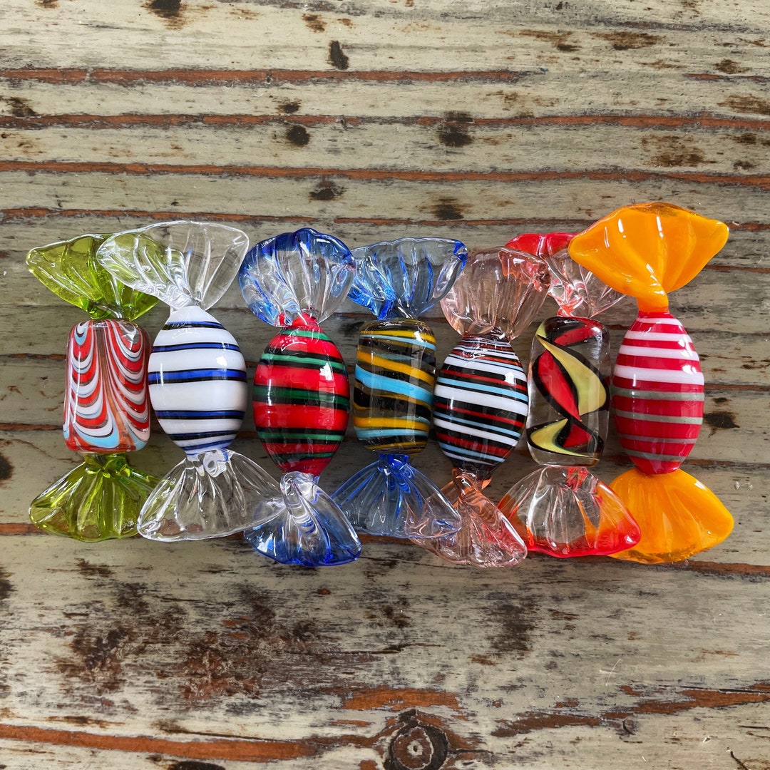 Vintage Glass Wrapped Candy Murano Glass Candy Holiday