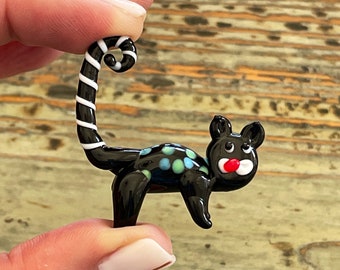 ムラーノガラスの猫 - オリジナルのベネチアンガラスの猫 - 手