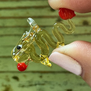 Lampwork Dragon Animal Pendant 38mm Glass Spirit Animal, Chinese Zodiac