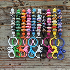 Llaveros de cuentas de Murano, cadena para bolso, adorno para bolso, multicolor