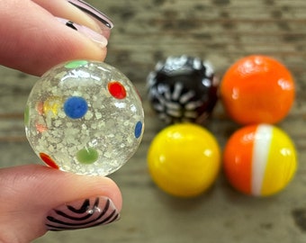 Lampwork Glass Marbles, 24mm Shooters