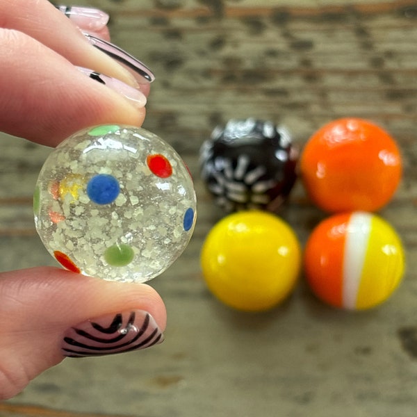Lampwork Glass Marbles, 24mm Shooters