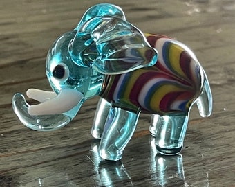 Lampwork Glass Elephant, Large Lucky Elephants, Display
