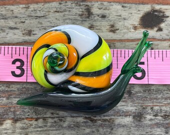 ランプワークガーデンカタツムリ、カラフルな大きなガラスカタツムリの