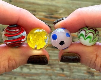 25 Billes En Verre Caramel – 16 Mm – MesBilles – Sac Filet Unique