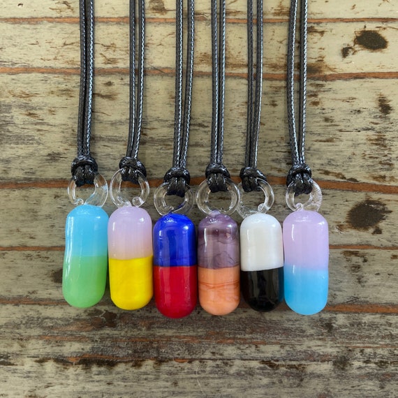 Chill pill necklace etsy discount